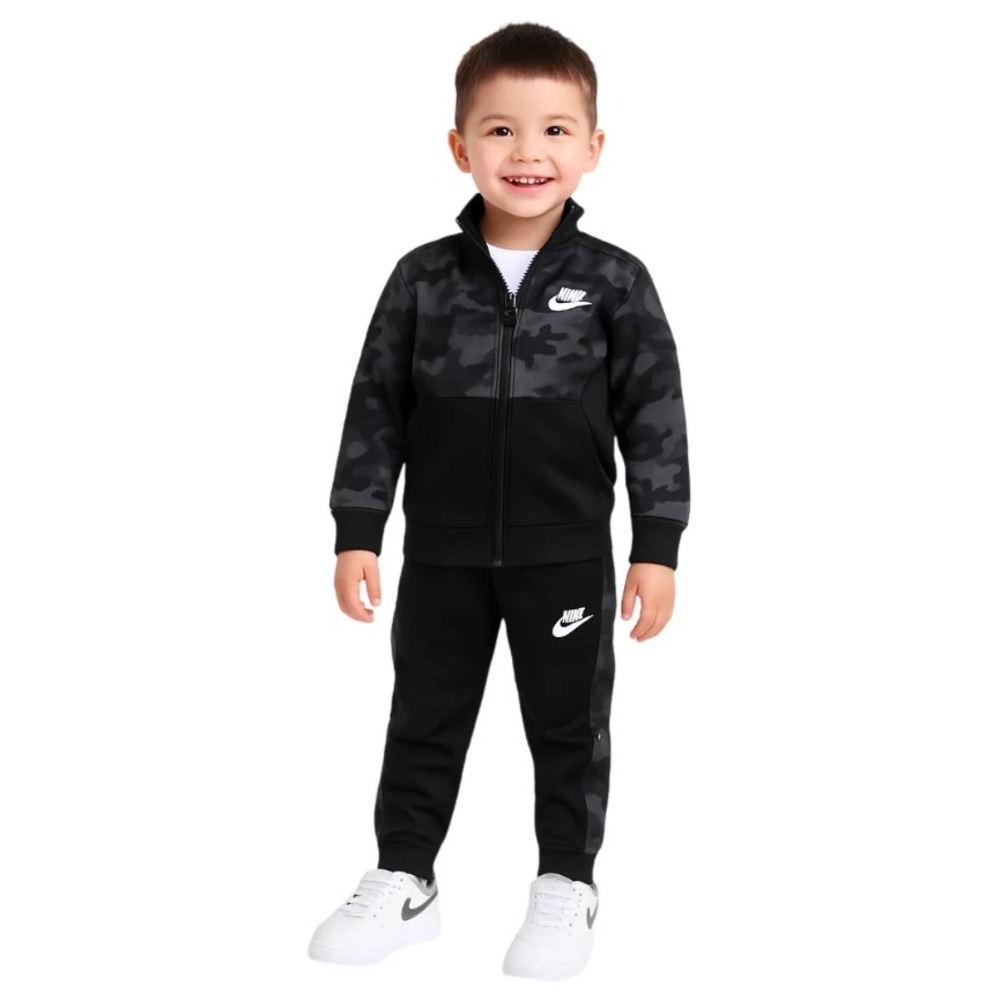 Nike Therma Dri-Fit Kids Size 5 Jacket & Pants Set Black Camo 2 Piece 76H109-023 - Picture 5 of 6